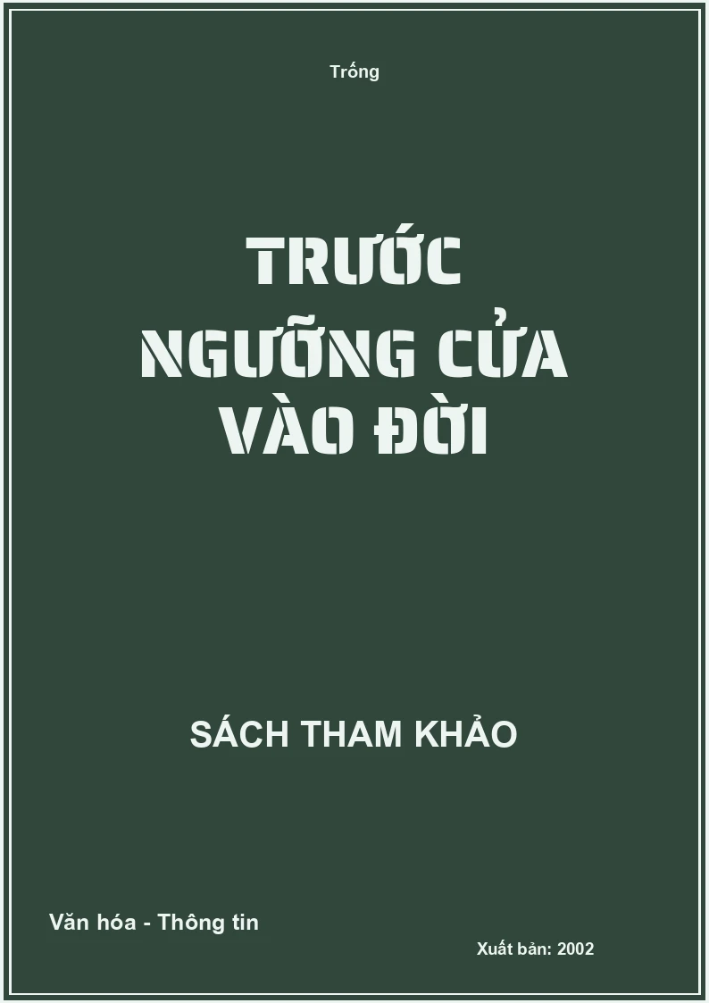 Trước ngưỡng cửa vào đời