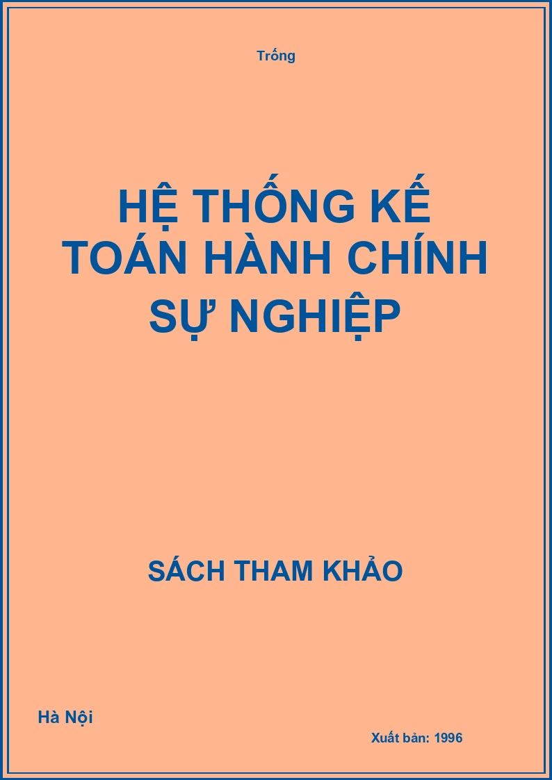 Hệ thống kế toán hành chính sự nghiệp