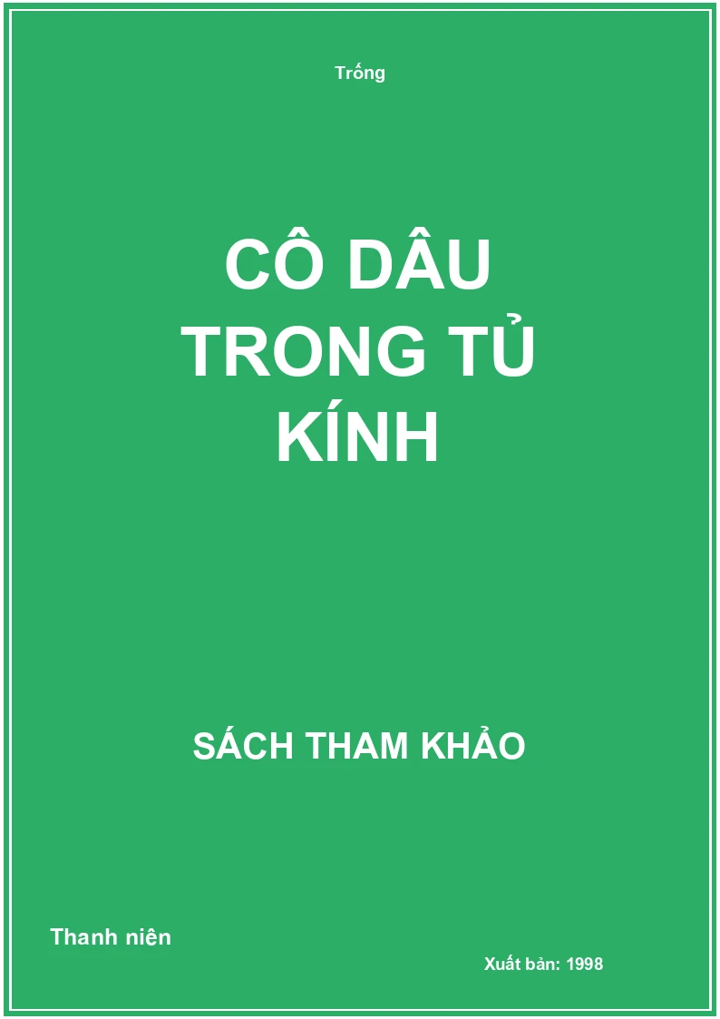 Cô dâu trong tủ kính
