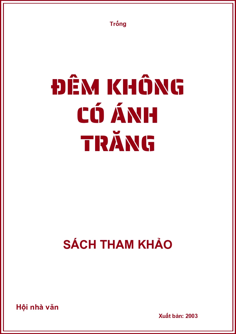 Đêm không có ánh trăng