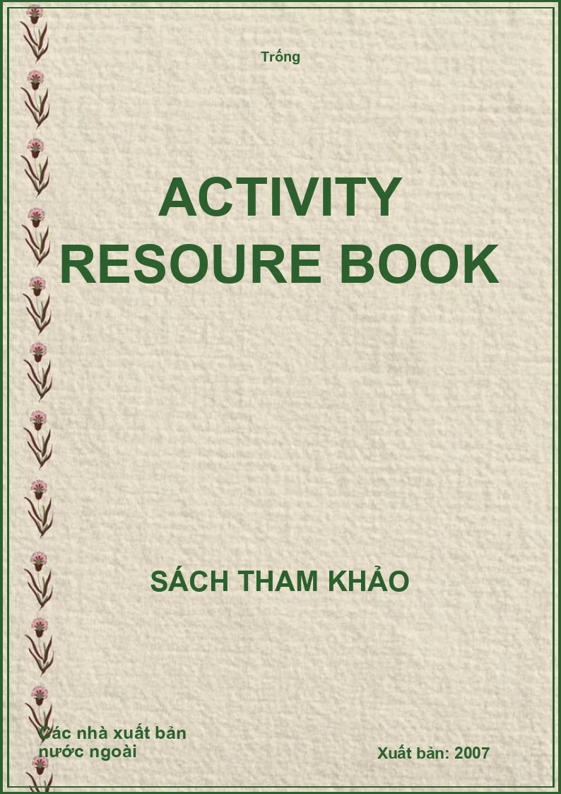 Activity Resoure book
