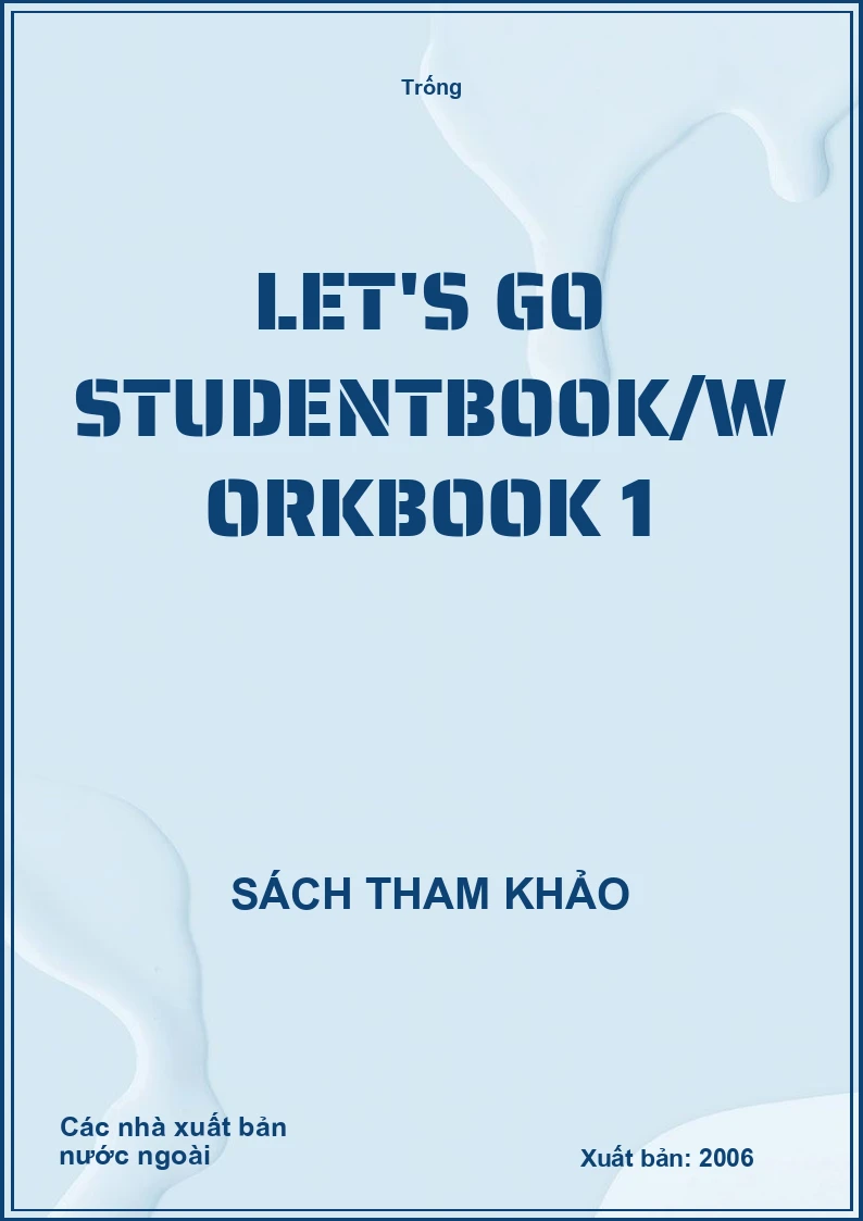 Let's go studentbook/workbook 1