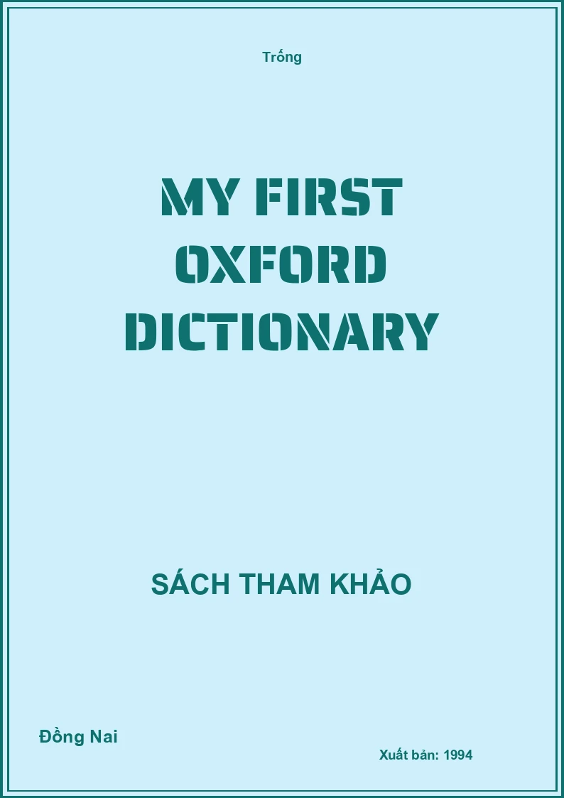 My First oxford Dictionary