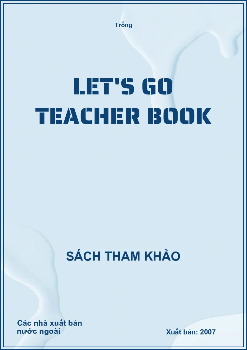 Let's go teacher book