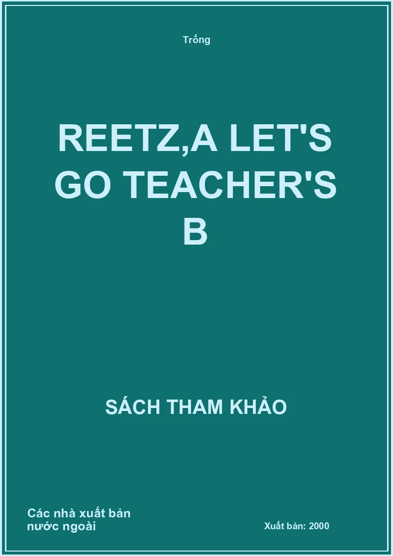 Let's go Teacher's b