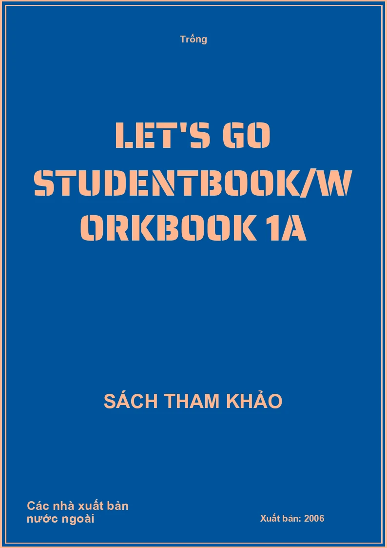 Let's go studentbook/workbook 1A
