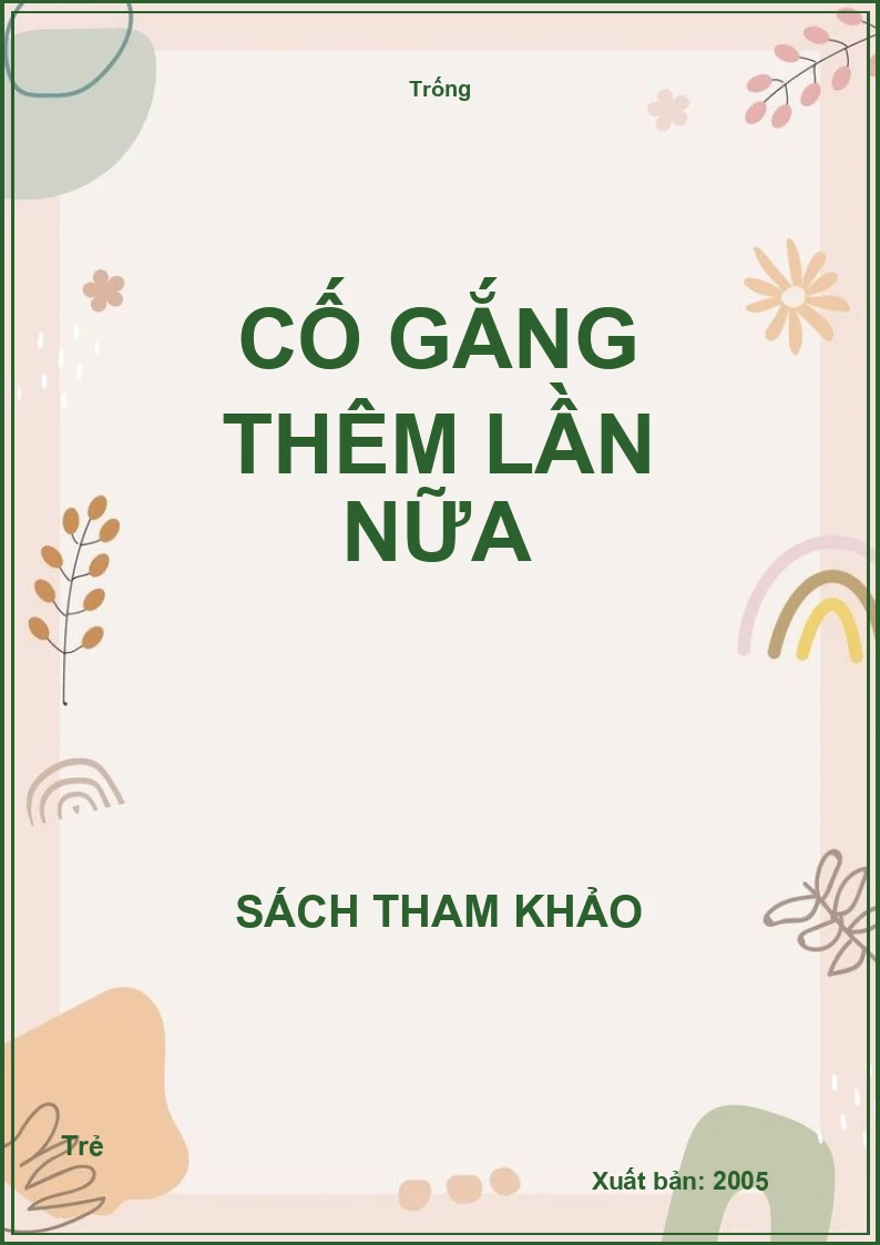 Cố gắng thêm lần nữa
