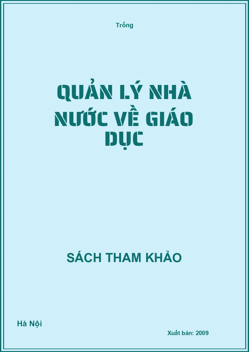 Quản lý nhà nước về giáo dục