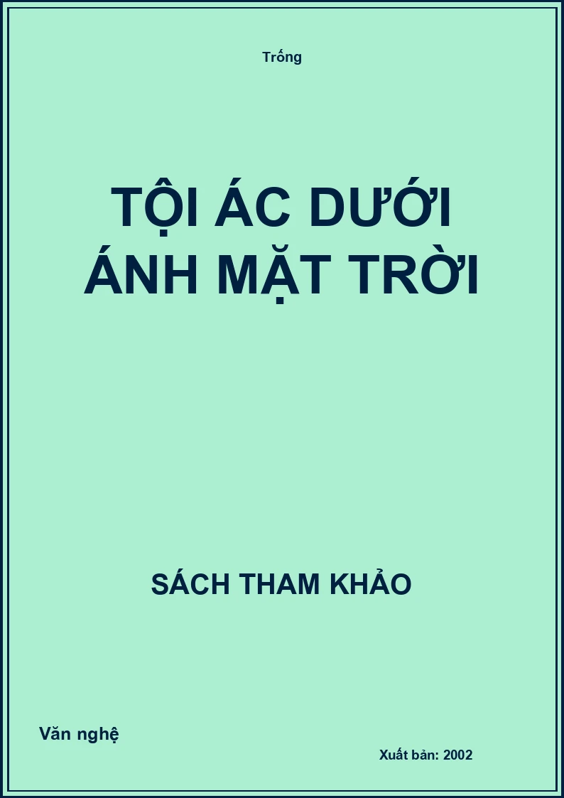 Tội ác dưới ánh mặt trời