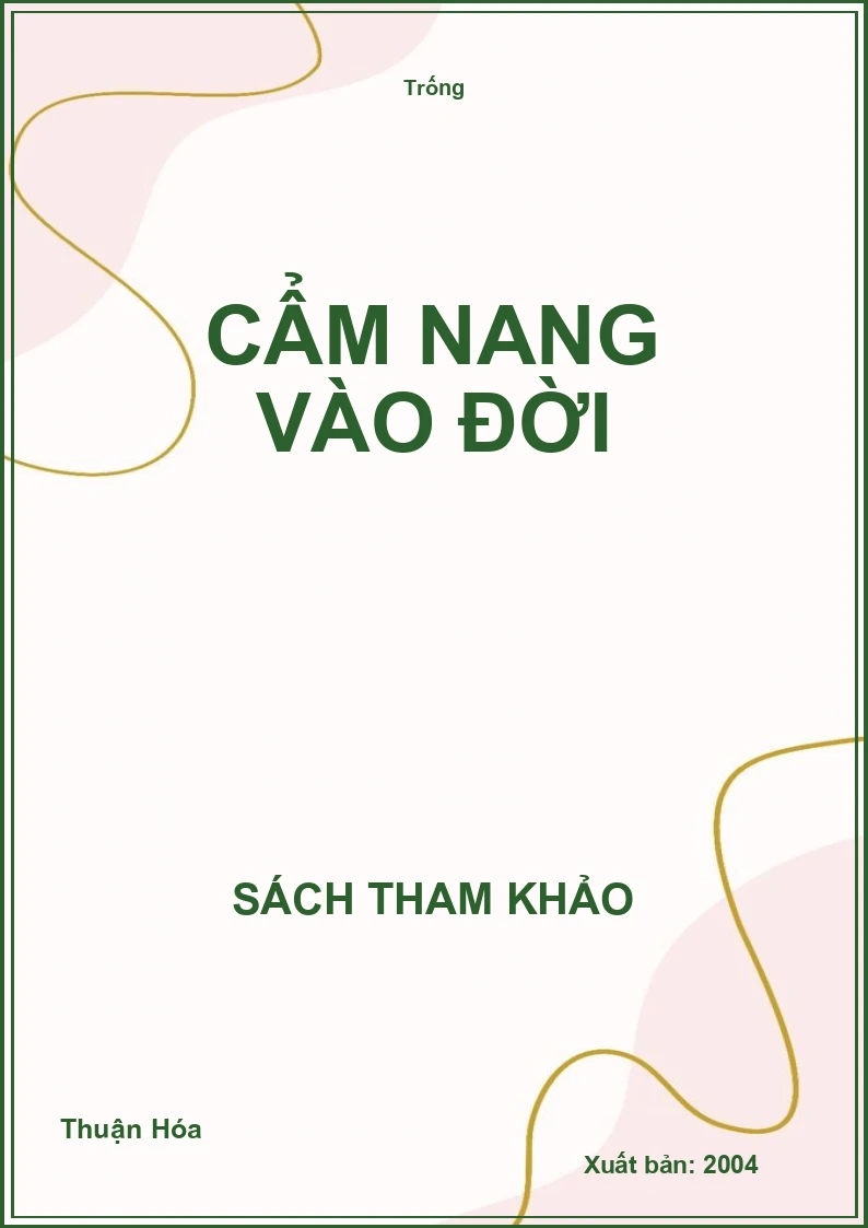 Cẩm nang vào đời