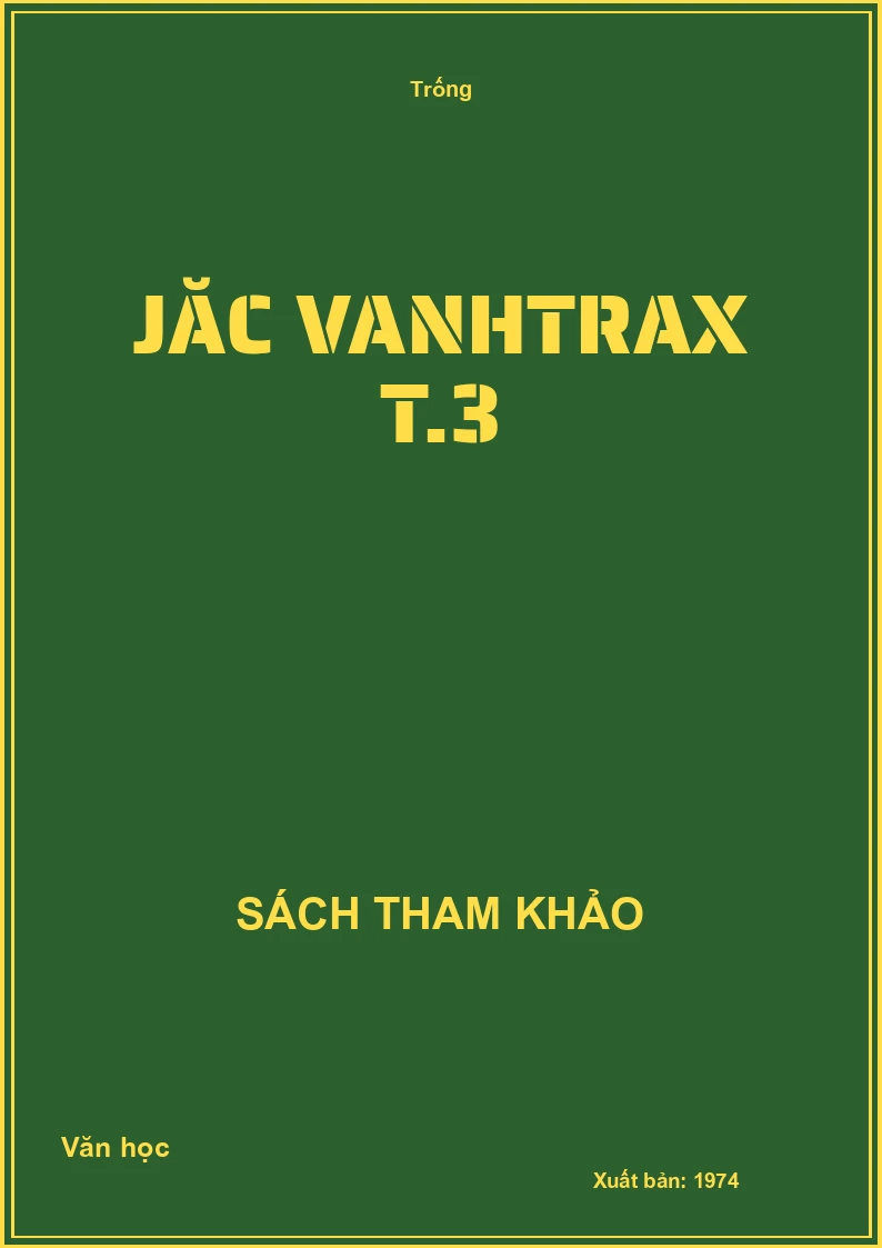Jăc VanhTrax T.3