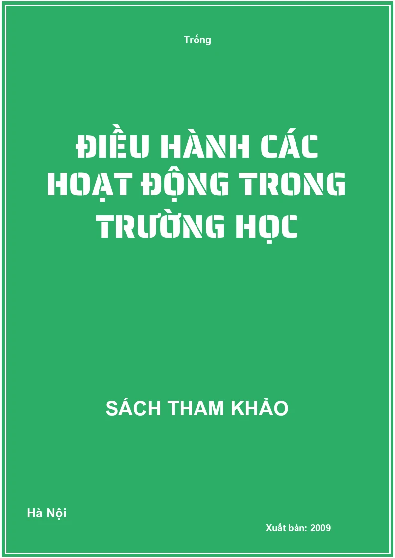 Điều hành các hoạt động trong trường học