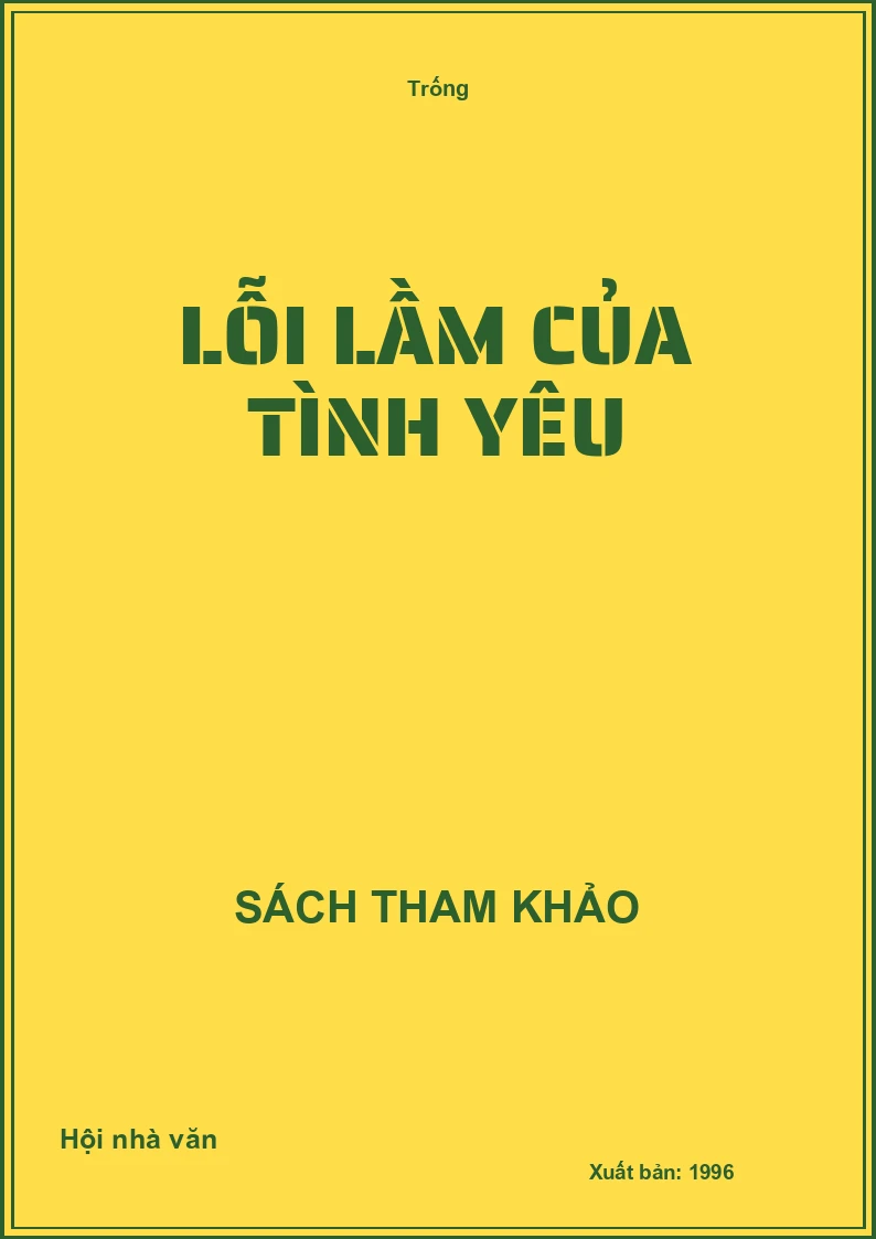 Lỗi lầm của tình yêu