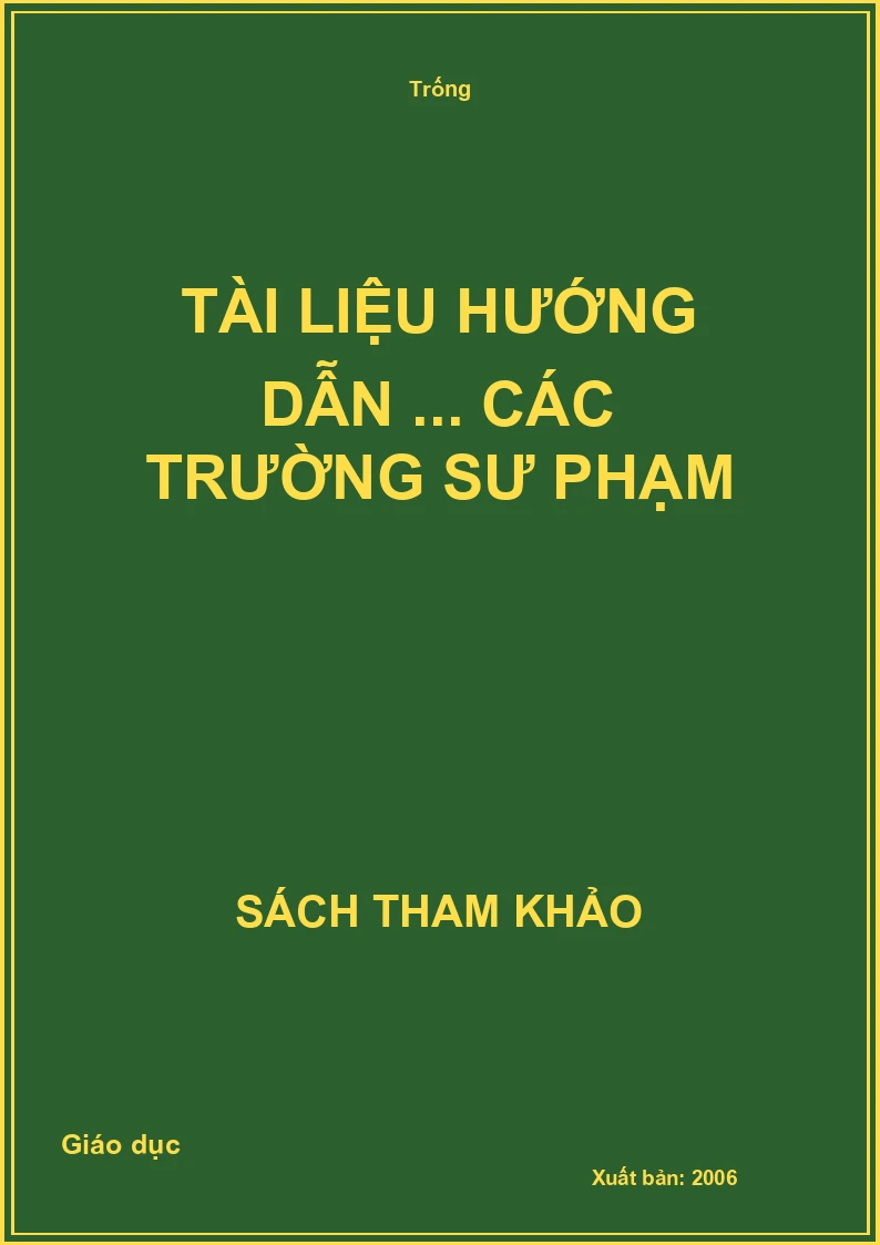 Tài liệu hướng dẫn ... các trường sư phạm