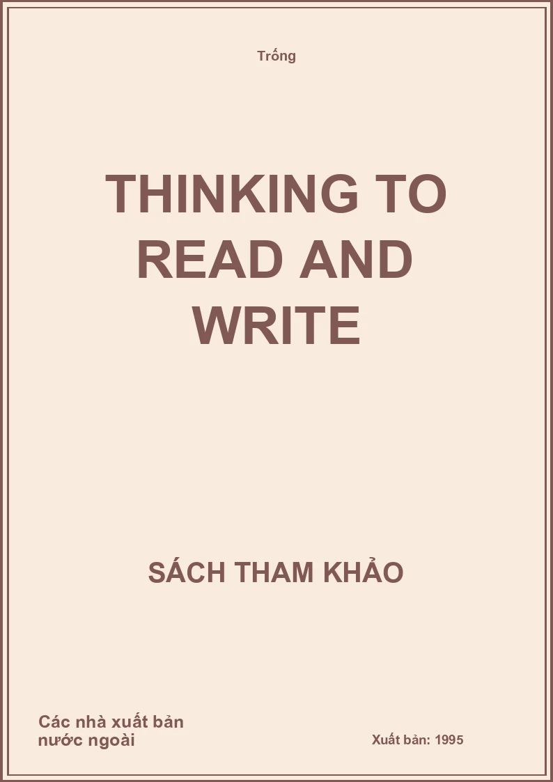 Thinking to read and write