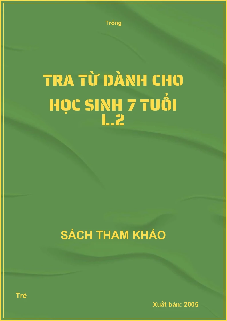Tra từ dành cho học sinh 7 tuổi L.2
