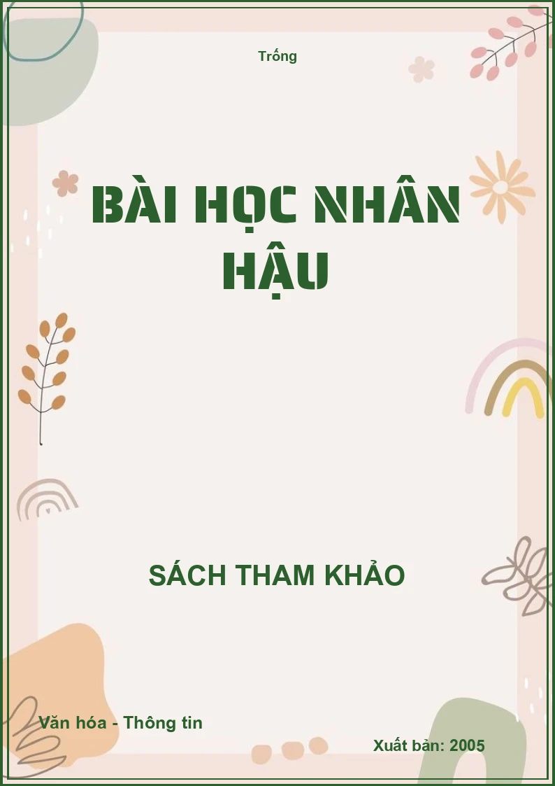 Bài học nhân hậu