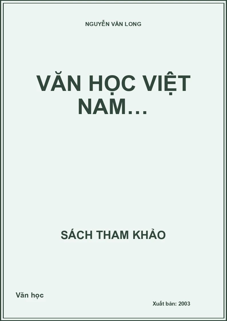 Văn học Việt Nam…