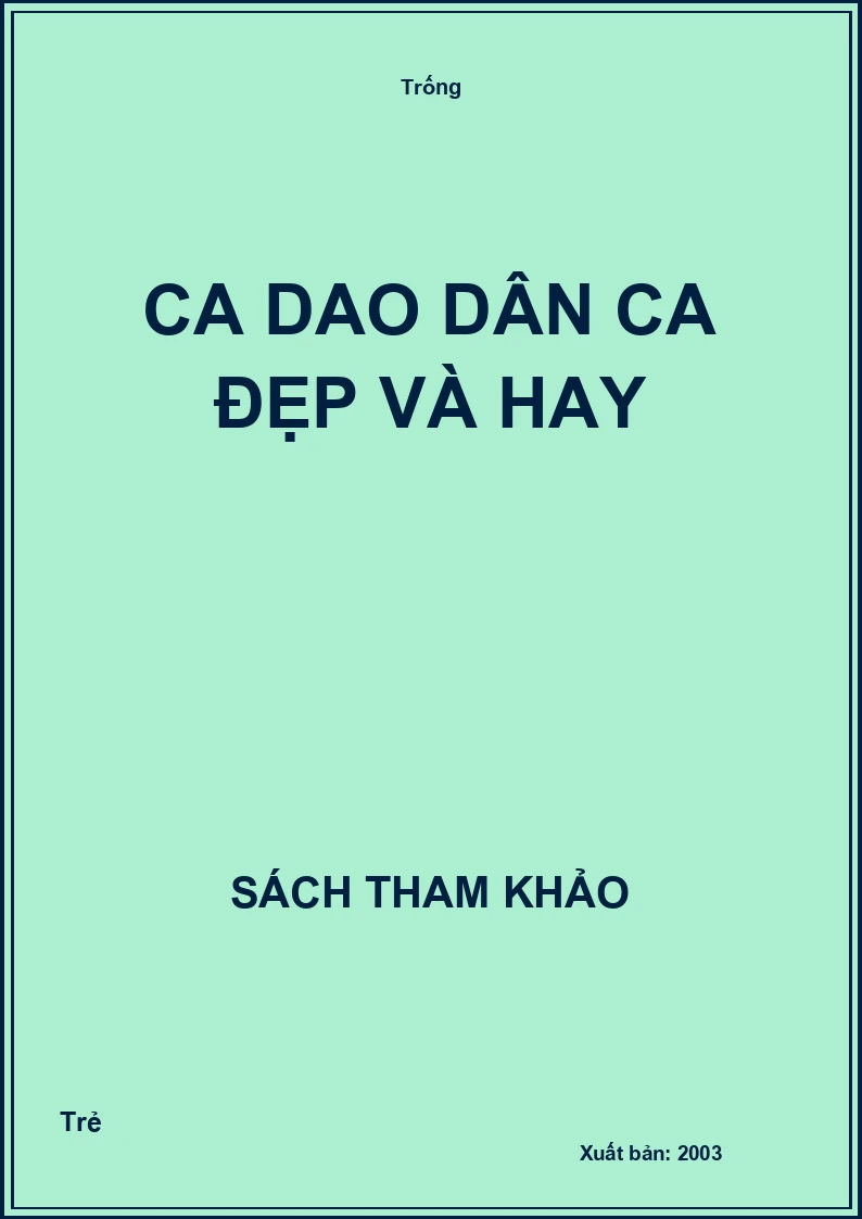 Ca dao dân ca đẹp và hay