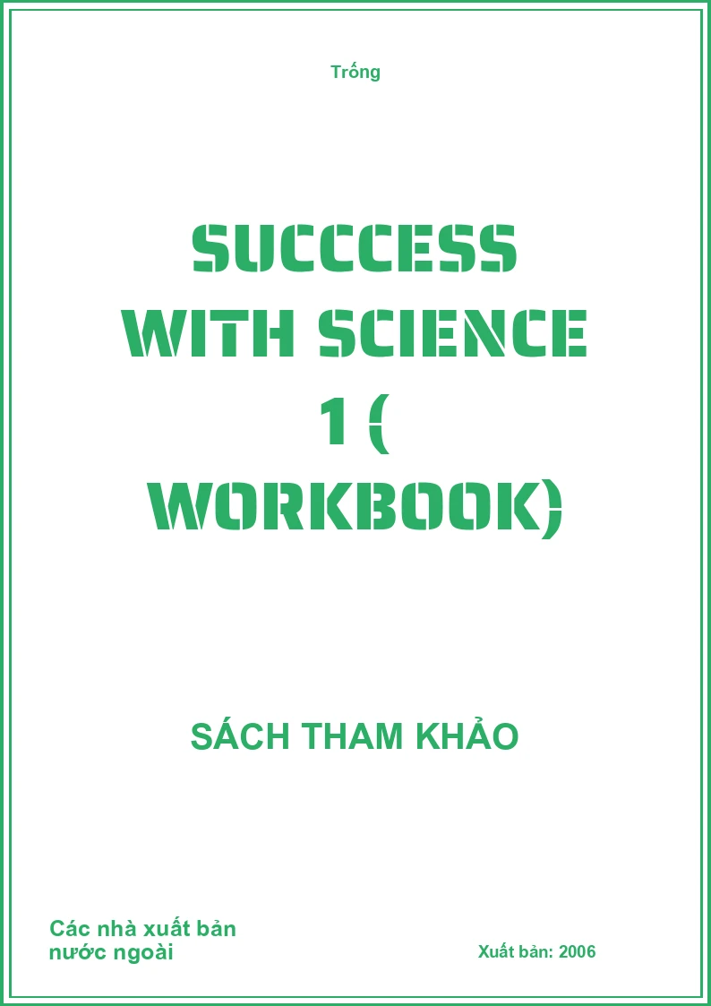 Succcess with Science 1 (Workbook)