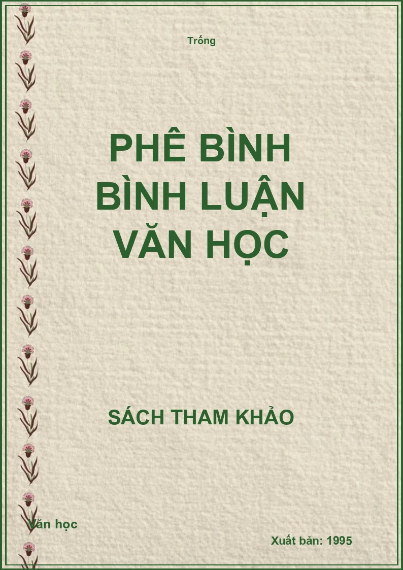 Phê bình bình luận văn học