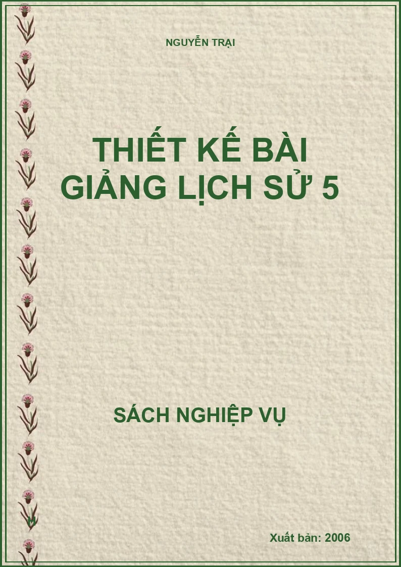 Thiết kế bài giảng lịch sử 5