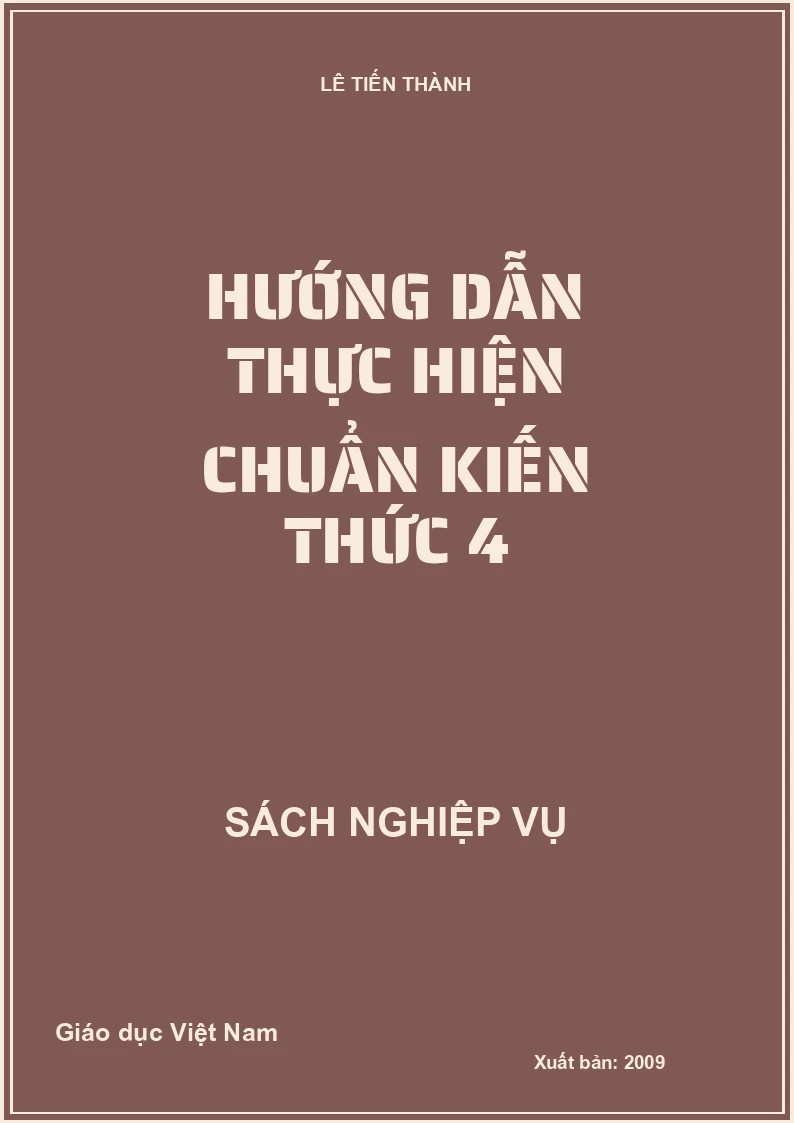 Hướng dẫn thực hiện chuẩn kiến thức 4