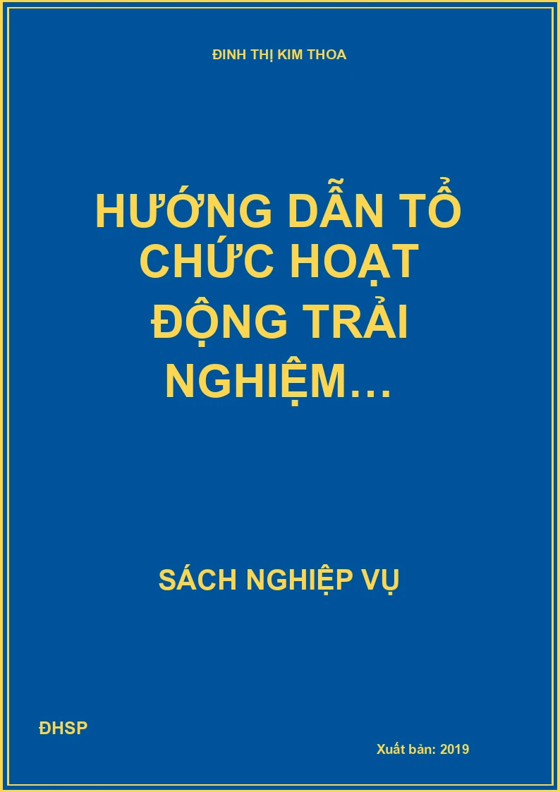 Hướng dẫn tổ chức hoạt động trải nghiệm…