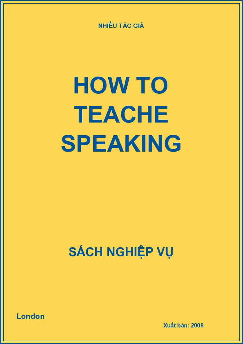 How to teache speaking