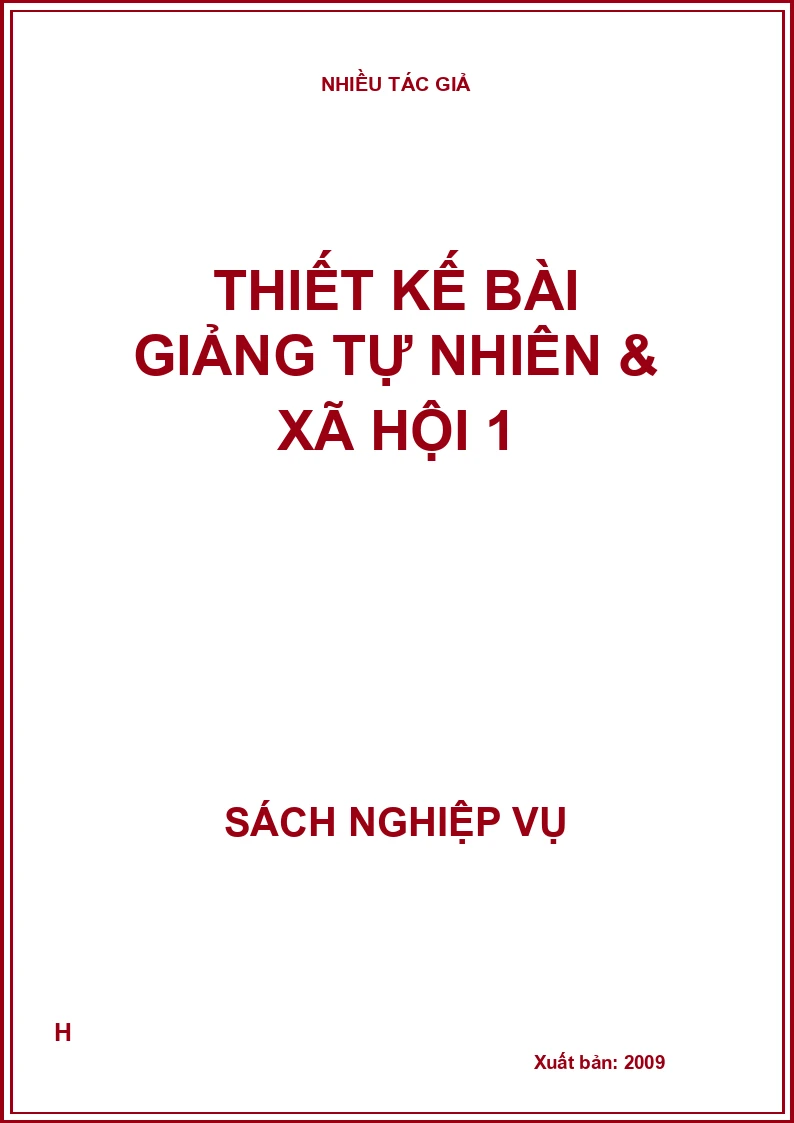 Thiết kế bài giảng tự nhiên & xã hội 1
