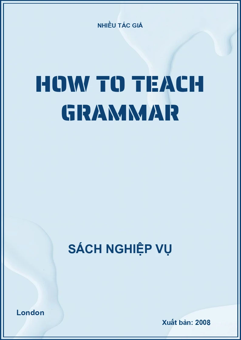 How to teach Grammar