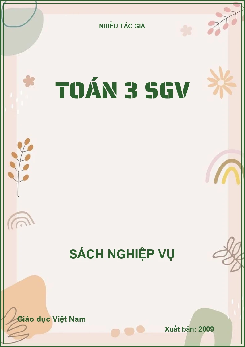 Toán 3 SGV