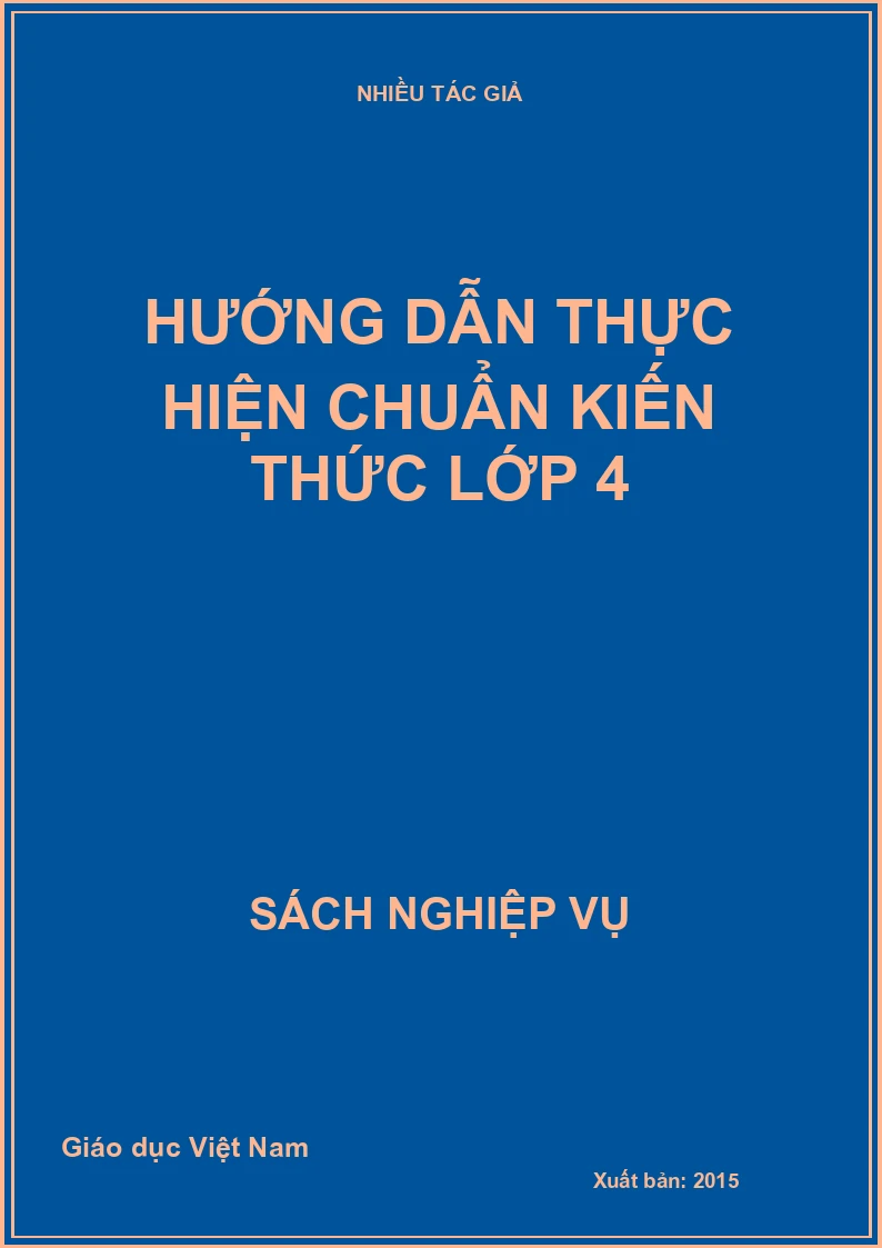Hướng dẫn thực hiện chuẩn kiến thức lớp 4