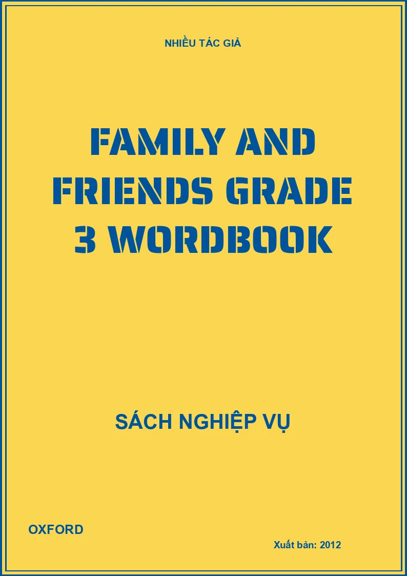 Family and Friends Grade 3 Wordbook