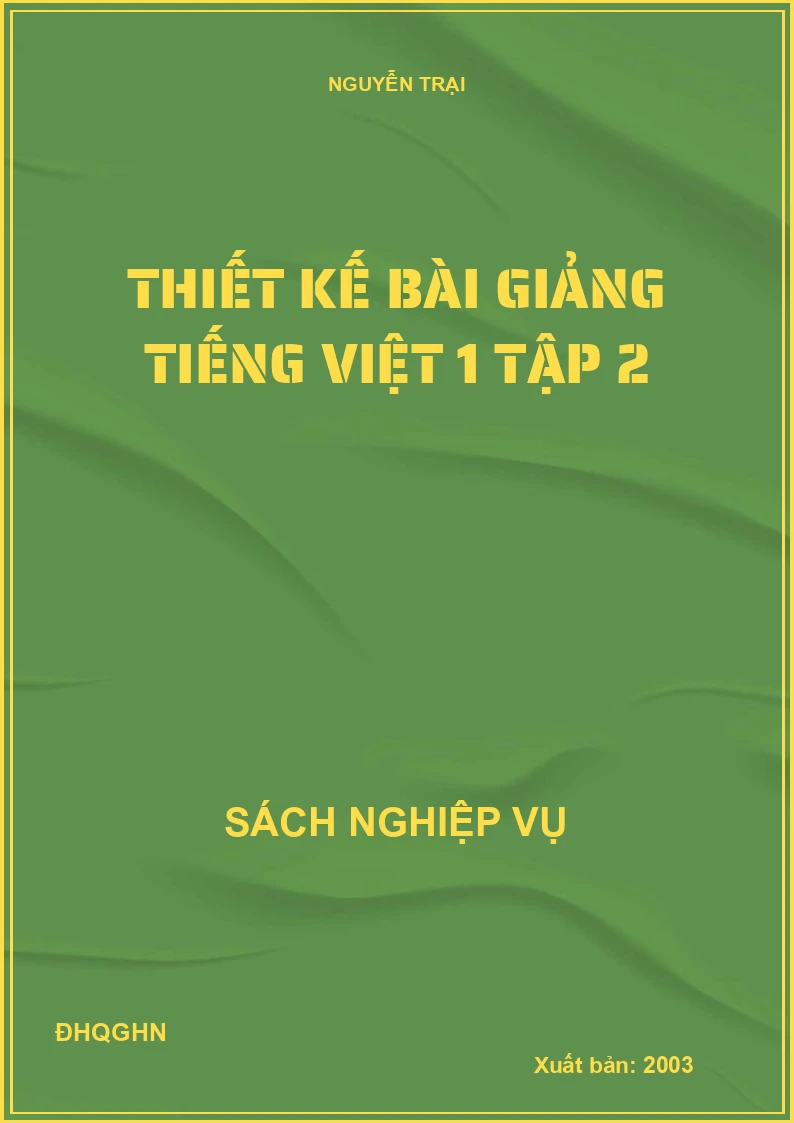 Thiết kế bài giảng Tiếng Việt 1 tập 2
