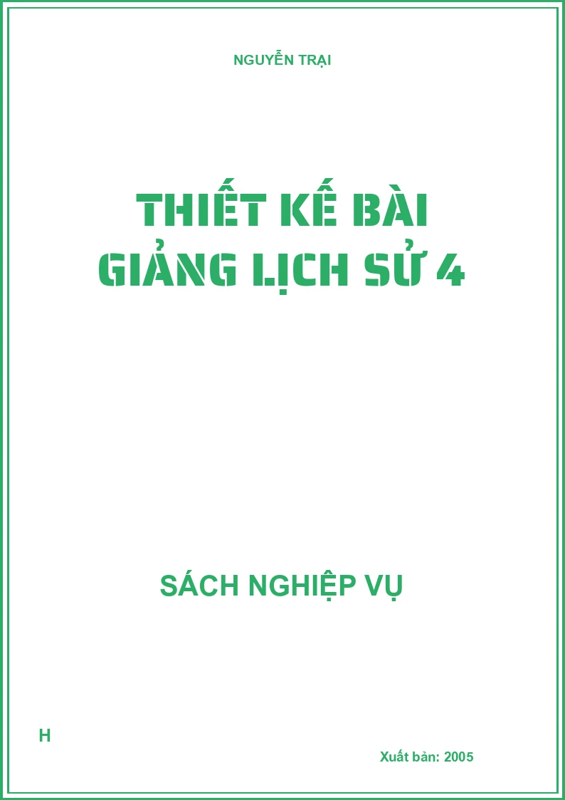 Thiết kế bài giảng lịch sử 4