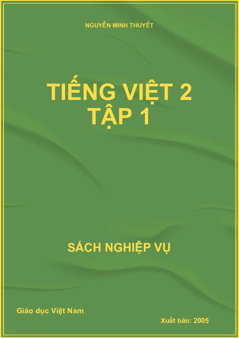 Tiếng Việt 2 tập 1