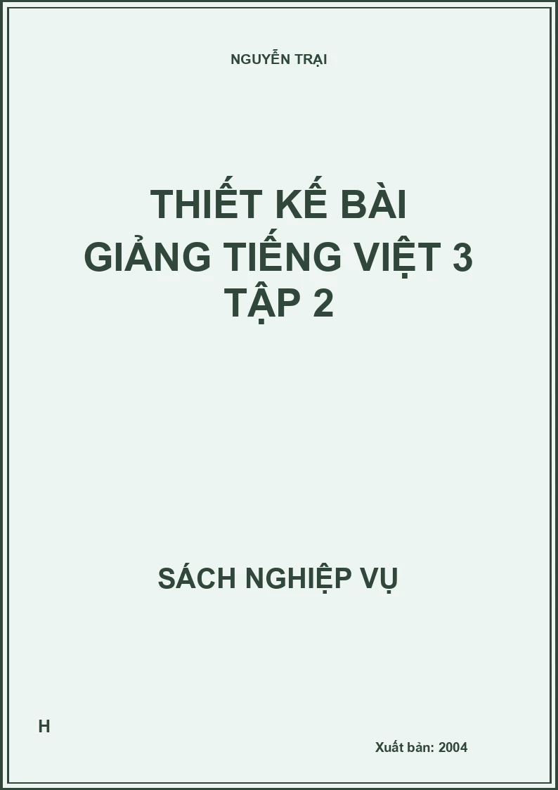 Thiết kế bài giảng Tiếng Việt 3 tập 2