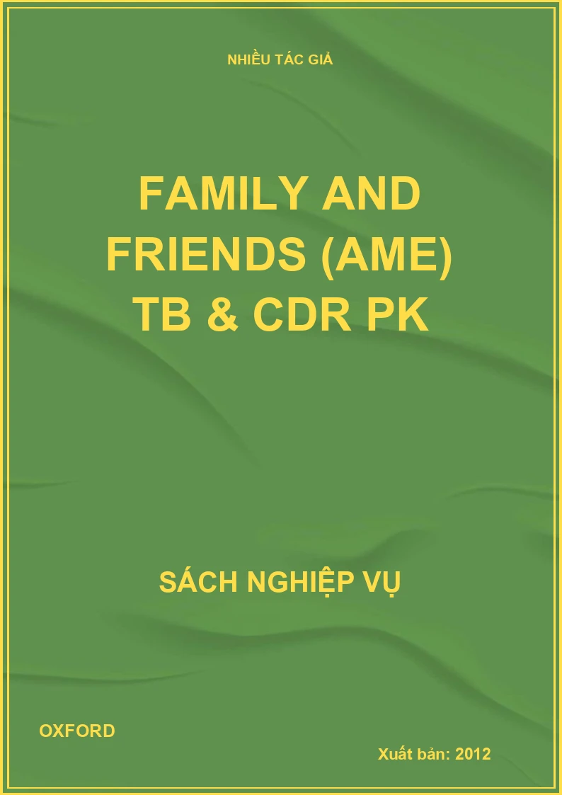 Family and Friends (AmE) TB & CDR PK