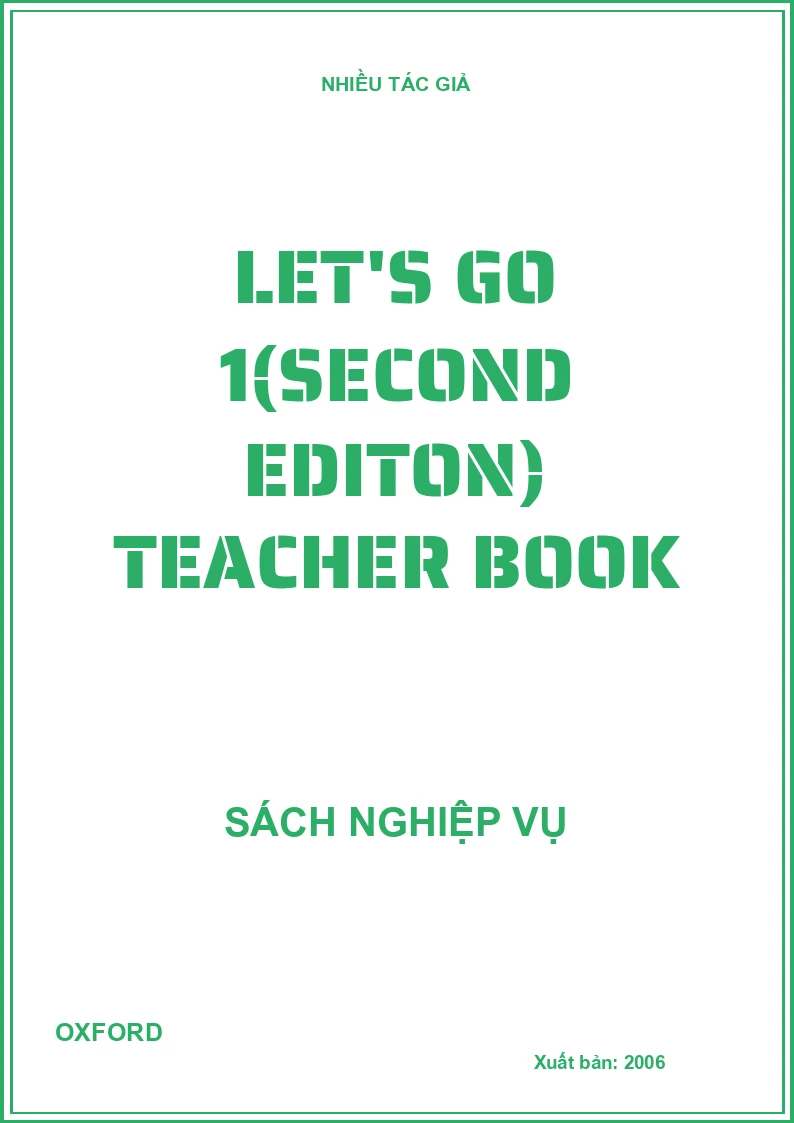 Let's go 1 (Second Editon) teacher book