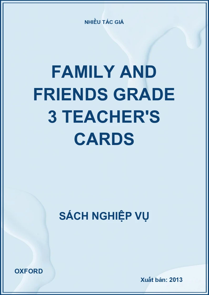 Family and Friends Grade 3 Teacher's cards