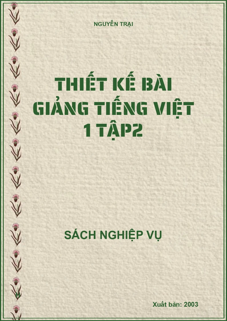 Thiết kế bài giảng Tiếng Việt 1 tập2