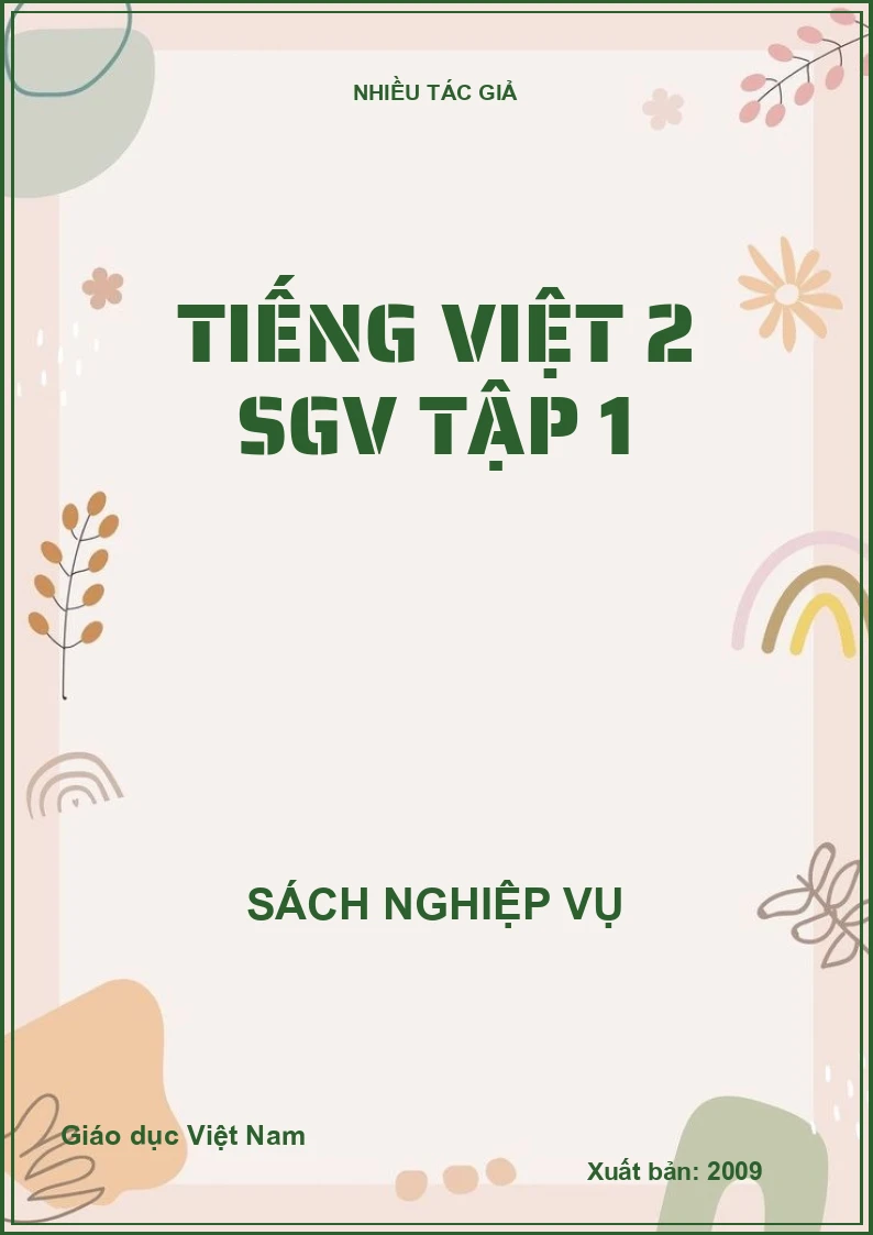 Tiếng Việt 2 SGV tập 1