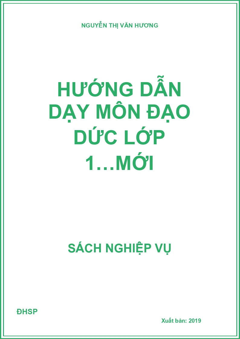 Hướng dẫn dạy môn Đạo dức lớp 1…mới
