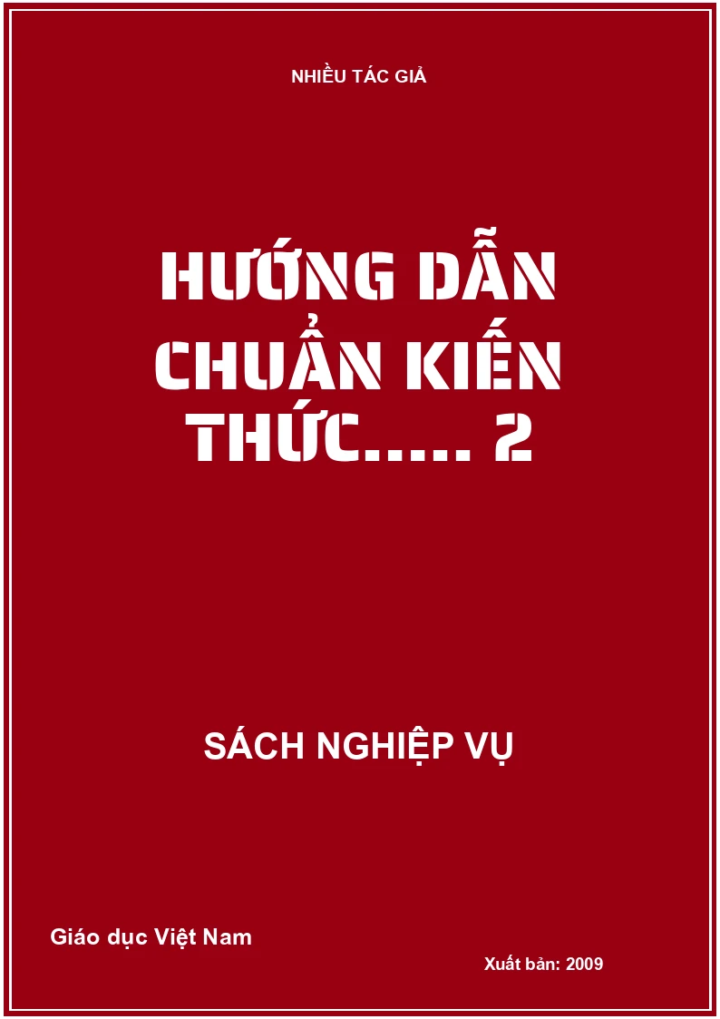 Hướng dẫn chuẩn kiến thức….. 2