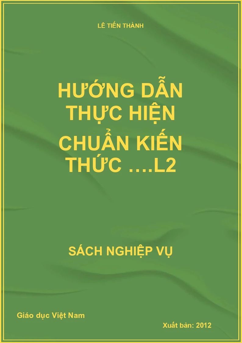 Hướng dẫn thực hiện chuẩn kiến thức ….L2