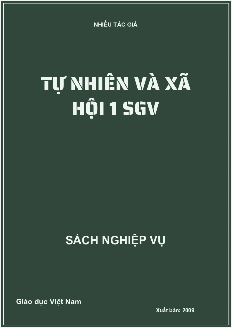 Tự nhiên và xã hội 1 SGV