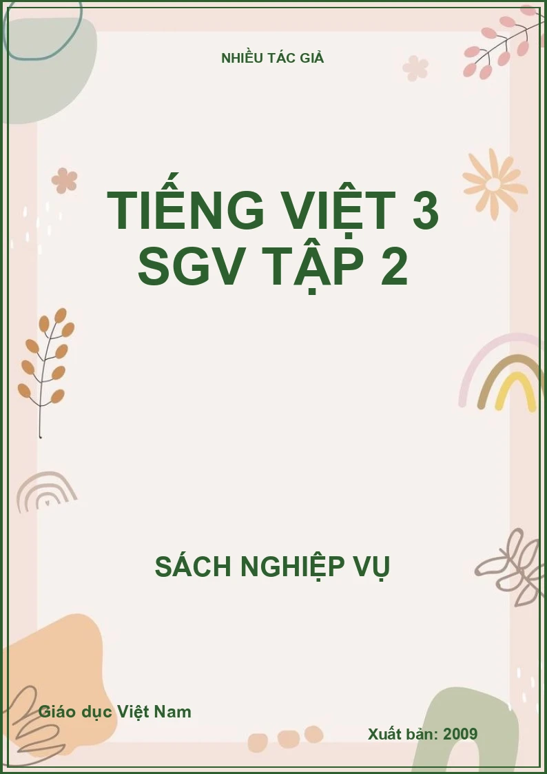 Tiếng Việt 3 SGV tập 2