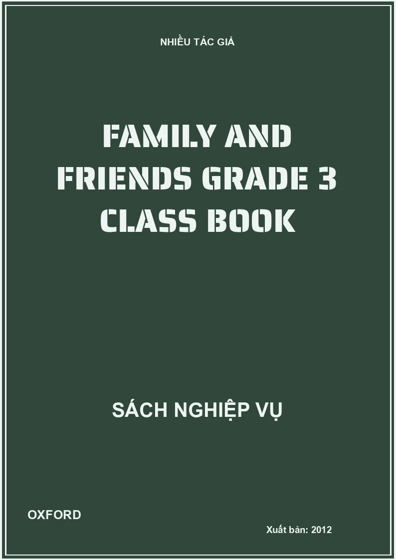 Family and Friends Grade 3 class book