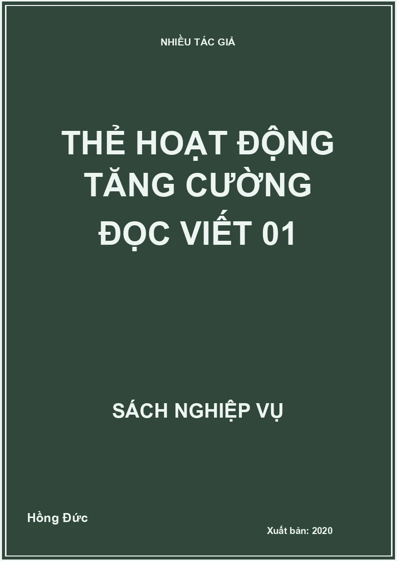 Thẻ hoạt động tăng cường đọc viết 01